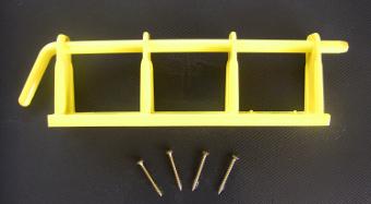 Yellow Rack 3-Bay Wall Mount